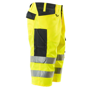 Hi Vis Construction Reflective Tape Safety Shorts 100% Cotton Embroidered Quick Dry Safety Cargo Pockets <b>Working</b> Shorts - Product Image 2