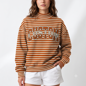 Factory Supply Women Oversized Mock Neck Sweatshirt 100% Cotton Custom Logo Heavyweight Pullover - Product Image 1