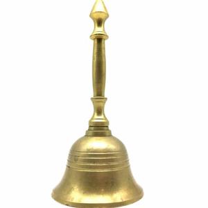 Cloche en laiton au son charmant, polie, de qualité supérieure, clochettes décoratives en laiton Ghanti et cloche de luxe pour la décoration de Noël et de mariage - Product Image 2