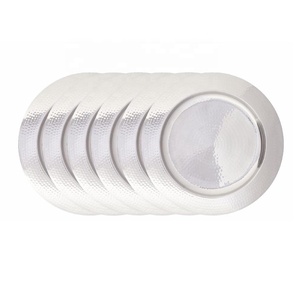 Elegance Hemmredสแตนเลสแผ่นชาร์จสําหรับโต๊ะDiningเสิร์ฟอาหารค่ําจานHome Kitchen Decorแผ่นชาร์จ - Product Image 4