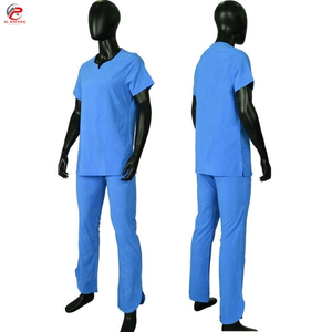 Premium Quality Anti-Wrinkle Twill Fabric Quick Dry Breathable Unisex Hospital <b>Scrub</b> <b>Sets</b> with Custom Logo & Design - Product Image 2