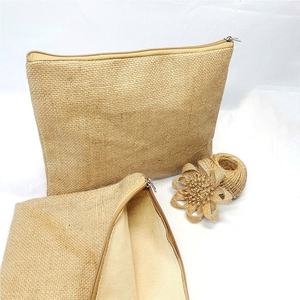 Bolsa Organizadora de Cosméticos Reutilizable de Yute, Bolsa de Almacenamiento de Maquillaje Natural - Product Image 4