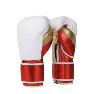 Gants de boxe bleu marine en PU avec fermeture Velcro et sangle de poignet réglable pour adultes, équipement d'entraînement et de sparring - Product Image 3