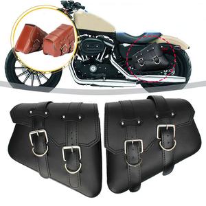 Bolsas Laterales para Motocicleta, de Cuero PU, Color Negro, Universales, para Almacenamiento en Moto 2026 - Product Image 1