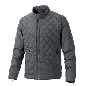 Men's Winter Diamond Quilted Lightweight Stand Collar Casual Outerwear Full <b>Zip</b> Puffer Jacket Men's Fashion Casual Jacket - Product Image 6