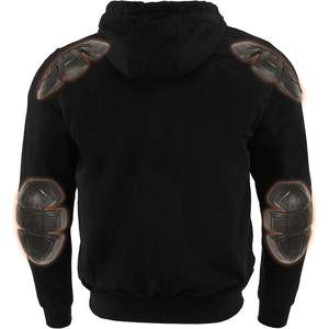 Sweat à capuche en cuir pour homme 2025, homologué CE, blindé, en coton, versions noir et argent, fibres renforcées, vêtements de course automobile et de moto - Product Image 5