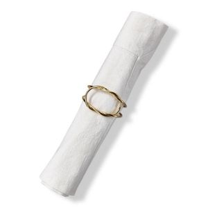 Modern Brass Napkin Ring 4.5cm Oval Shape <b>Table</b> Decoration Wedding Use - Product Image 1