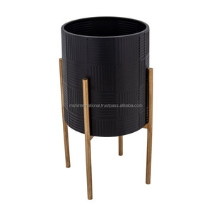 Décor à la maison décoratif carré or fer métal Pot de fleur support Pot de fleur pour balcon - Product Image 6