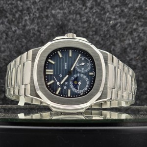 Reloj Mecánico Automático de Lujo para Hombre, con Esfera Azul Analógica con Relieve, Fase Lunar, Reserva de Marcha, Acero Inoxidable - Product Image 1