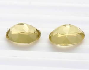 Cuarzo Limón Natural, Forma Hexagonal, Corte Excelente, Par de 2 Piezas, Gema Amarilla para Joyería, Ojo de Gato, Tamaño Calibrado - Product Image 2