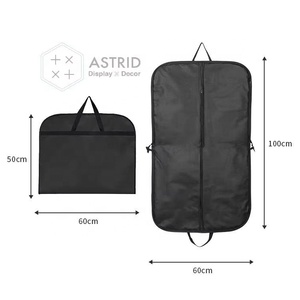 Sacs à vêtements Astrid 60 x 100 CM en tissu Oxford noir, personnalisables avec logo, pour costumes homme et femme, pour magasins de mode - Product Image 2