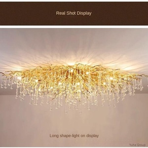 โคมไฟระย้าคริสตัลรูปทรงกิ่งไม้ตกแต่งสไตล์โมเดิร์น ไฟ LED ปรับความสว่างได้ เหมาะสำหรับห้องนั่งเล่น ร้านอาหาร โรงแรม ล็อบบี้ - Product Image 2