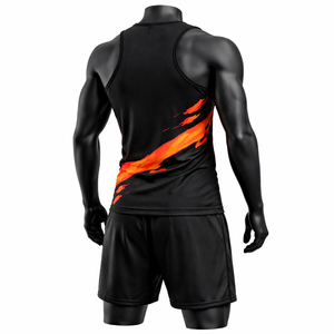 Conjunto Deportivo Profesional Sublimado, Uniforme de Equipo Personalizado, Traje para Correr, Transpirable, Pantalones Cortos sin Mangas - Product Image 5