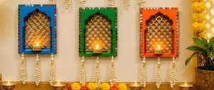 MultiColor Rajasthani Theme Jharokha Jali Boxes Tea Light Holder Home & Pooja <b>Mandir</b> Decor Christmas Hanging Housewarming - Product Image 6