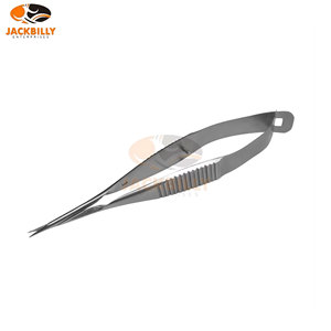 Ciseaux chirurgicaux bleus micro-ophtalmiques extra-affûtés, instrument manuel en acier inoxydable de classe I pour utilisation en chirurgie - Product Image 3