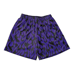 Pantalones Cortos de Verano para Hombre, Transpirables, con Diseño de Llamas, Cierre con Cordón, de Tela de Lana Peinada, para Gimnasio, Correr, de Secado Rápido - Product Image 1