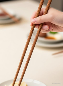 Palillos de Bambú Natural – Palillos de Madera Largos, Ligeros y Reutilizables para Sushi Japonés, Comida Coreana y Uso Diario - Product Image 2