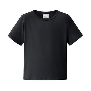 Camiseta de Manga Corta para Hombre, Cuello Redondo, Negra, Corte Regular, 100% Algodón, Lisa, Informal, Tejido de Punto, Transpirable, Color Sólido - Product Image 1