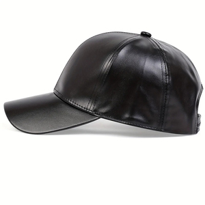 High-Quality Suede Leather Cap Classic Fall Fashion Men's Vintage Genuine Leather Newsboy Cap Retro <b>Flat</b> <b>Hat</b> - Product Image 2