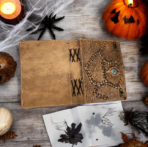 Libro de Hechizos de Hocus Pocus |   Diario de cuero hecho a mano, accesorio de Halloween - Product Image 3