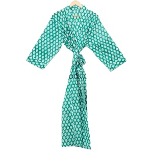 Kimono de algodón elegante atemporal para un aspecto sofisticado kimono con cuello en V con diseño simple y estampado floral para ropa informal - Product Image 1