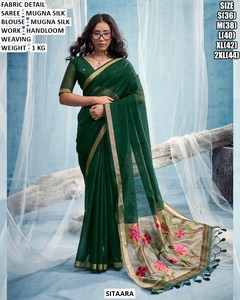 Gulnaar Traditional Party <b>Saree</b>-Winter/Summer Ready Wrinkle Free & Moisture Wicking - Product Image 6