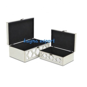 Caja de madera de diseño decorativo de lujo, mango de pata de metal con plataforma dorada, caja de regalo de la mejor calidad, proveedor al por mayor - Product Image 6