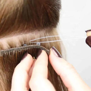 Kit professionnel de pinces pour extensions de cheveux à micro-anneaux avec aiguille à boucle et outils d'application de perles pour usage en salon - Product Image 6