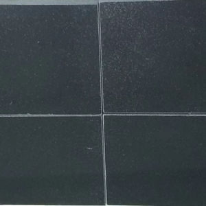 Borde de piscina de piedra caliza de basalto negro de Vietnam y baldosas de pavimento flameadas con borde curvo y cuadrado - Product Image 2