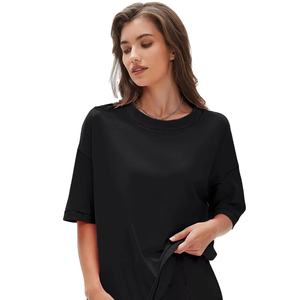 Conjunto de Dos Piezas Casual y Dulce para Mujer, Conjunto de Verano, Top de Manga Corta Cómodo, Pantalones Cortos, Ecológico y Transpirable - Product Image 1