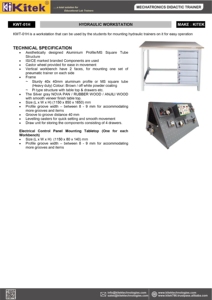 Sistema de Entrenamiento Electrohidráulico KITEK KCL-22B con Construcción Metálica, Tamaño 128x64x108 - Product Image 2
