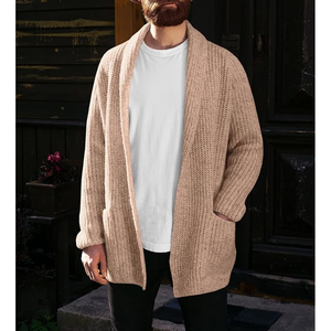 Men's <b>Lightweight</b> V-Neck Cotton Knitted <b>Cardigan</b> Soft Breathable Preppy Style <b>Summer</b> Sweater - Product Image 4