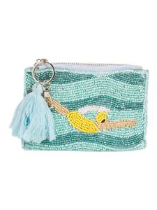 Beaded Coin Pouch Mini Zipper Handmade Bohemian Floral Pattern Multiple Cash Money Coin Purse <b>Bead</b> with custom size & color - Product Image 3
