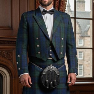 Chaqueta y Chaleco Royal Prince Charlie, Perfectos para Reuniones Highland y Vestimenta Formal Tradicional Escocesa - Product Image 1