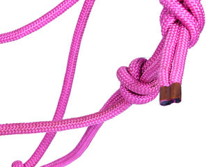 Laisse d'entraînement réglable en corde de nylon tressée personnalisée pour cheval, laisse douce à nœuds pour l'équitation - Product Image 4