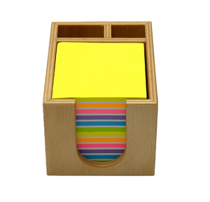 Wood Sticky Notes <b>Pads</b> Holder With Pen Stand Eco-Friendly Desk Organizer Customized Sizes And Logo Wood <b>Memo</b> <b>Pad</b> Holder - Product Image 1