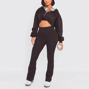 Completo Due Pezzi da <span class=keywords><strong>Donna</strong></span> 100% Cotone, Tuta Corta con Cappuccio, <span class=keywords><strong>Abbigliamento</strong></span> <span class=keywords><strong>Sostenibile</strong></span> per Adulti - Product Image 1