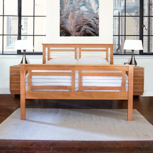 Contemporary Industrial Solid Wood <b>Bed</b> <b>Frame</b> with Metal Cable Accents Wholesale Bedroom Furniture Set - Product Image 6
