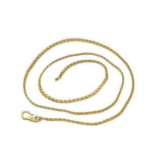 Wholesale Women's <b>14K</b> 18K 24K Micro <b>Gold</b> Plated Frill Stylish Modern <b>Chain</b> Necklace Brass Fashion Jewelry - Product Image 3