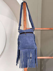 Nouvel arrivage de sacs à main en cuir occidental Boho Tan pour femmes Hippie tressé daim fourrure frange gland fermeture éclair Mini sac à bandoulière broderie - Product Image 5