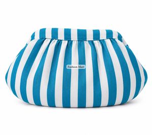 Fashion Mart Striped Pink Clutch Bag Women Casual Elastic Closure Portable Pillow Shape Handbag Daily Use - Product Image 6
