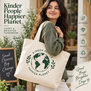 Bolsa de Lona AMANI Kinder People Happier Planet, Diseño Minimalista Personalizado, Estampado con Patrón de Planeta, para Todas las Estaciones, para Viajes - Product Image 6