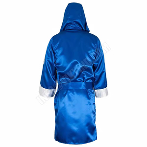 Lawd Sports <b>White</b> Green Martial Arts Robe with Red Hood Cotton & Polyester Material Protective Durable Boxing <b>Gown</b> - Product Image 4