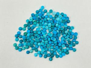 Turquesa de Arizona, Cabujón Redondo, Piedra Preciosa Suelta, Tamaños Surtidos, Calibrada, Lote para Fabricación de Joyería Natural - Product Image 3