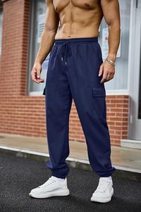 Wholesale 2027 <b>Men's</b> <b>Lightweight</b> 100% Polyester Workwear <b>Trousers</b> Casual Fitness Jogging Sports Custom Logo Slim Fit <b>Cargo</b> Pant - Product Image 3