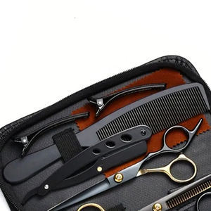 Juego de 9 Tijeras de Peluquería de 15.24 cm, Kit Profesional de Tijeras para Cabello para Salón, Barbería, Estilismo, Corte y Entresacado - Product Image 2