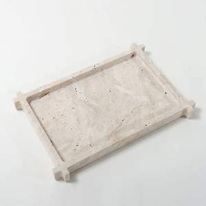 Plateau de service à fromage en marbre surélevé, plateau rectangulaire en pierre, présentoir, plateau de service de cuisine, décoration de table de luxe, nouveau design - Product Image 6