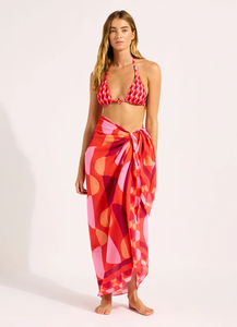 Pareo Hawaiano Personalizado, Sarong Floral de Chifón Polinesio, Ligero, para Playa, Fabricante de Telas al por Mayor OEM - Product Image 2