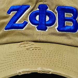 หมวกแก๊ป Zeta Phi Beta สีกากี แต่งลายปัก ZPB หมวกเบสบอลสำหรับชมรมนักศึกษา สายปรับได้ สไตล์ลำลอง สำหรับผู้หญิง - Product Image 5