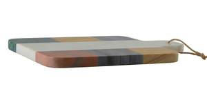 Planche à découper rectangulaire en marbre de 12 pouces Sigma Exports, durable, de qualité supérieure, non toxique, réutilisable, avec poignée, moderne, pour servir le fromage - Product Image 3